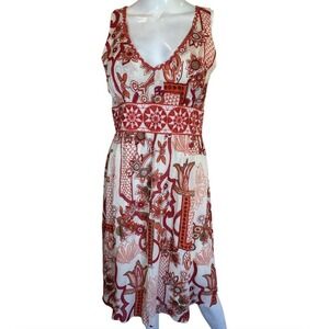 Boston Proper Fir And Flare Multicolor Dress Women's medium sleeveless Sequins